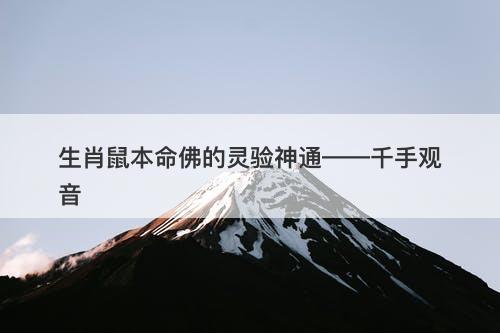 生肖鼠本命佛的灵验神通——千手观音