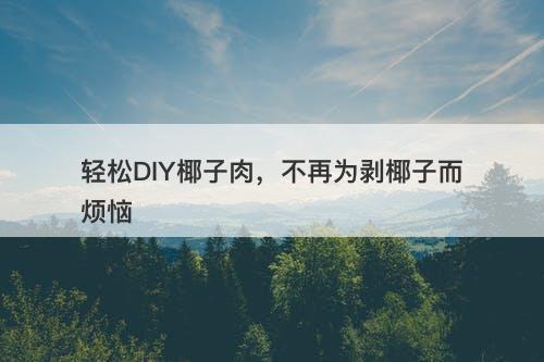 轻松DIY椰子肉，不再为剥椰子而烦恼