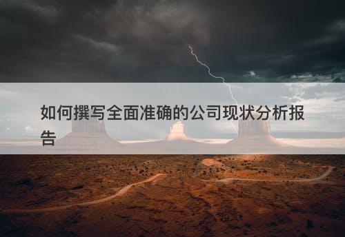 如何撰写全面准确的公司现状分析报告
