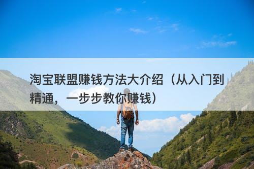 淘宝联盟赚钱方法大介绍（从入门到精通，一步步教你赚钱）