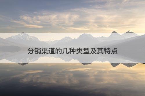 分销渠道的几种类型及其特点
