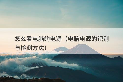 怎么看电脑的电源（电脑电源的识别与检测方法）