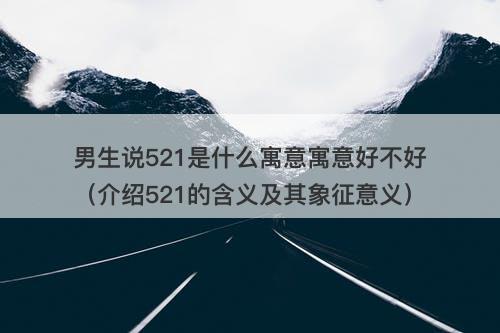 男生说521是什么寓意寓意好不好（介绍521的含义及其象征意义）