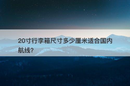 20寸行李箱尺寸多少厘米适合国内航线？