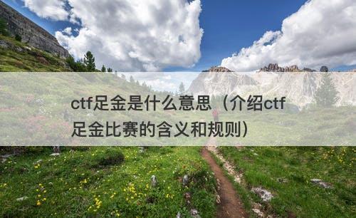 ctf足金是什么意思（介绍ctf足金比赛的含义和规则）