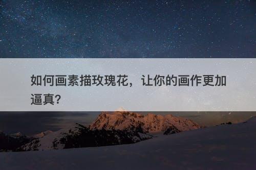 如何画素描玫瑰花，让你的画作更加逼真？