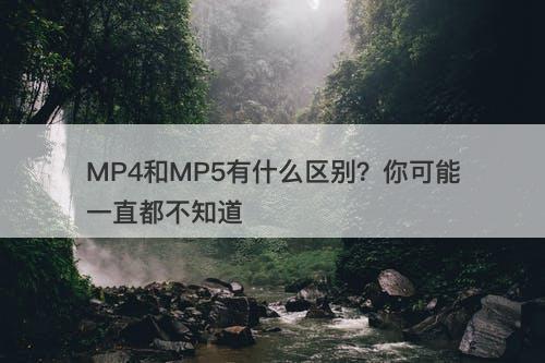 MP4和MP5有什么区别？你可能一直都不知道