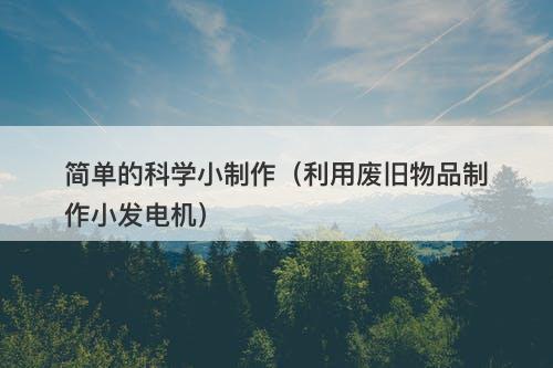 简单的科学小制作（利用废旧物品制作小发电机）-图1
