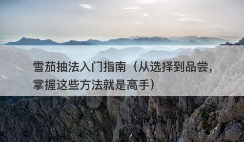 雪茄抽法入门指南（从选择到品尝，掌握这些方法就是高手）