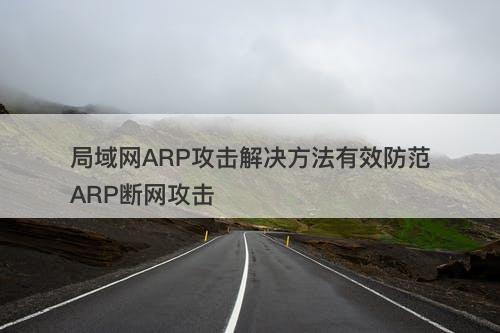 局域网ARP攻击解决方法有效防范ARP断网攻击