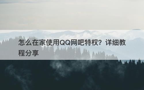 怎么在家使用QQ网吧特权？详细教程分享-图1