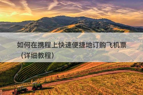 如何在携程上快速便捷地订购飞机票(详细教程)-图1 如何在携程上快速便捷地订购飞机票(详细教程)-图1