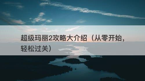 超级玛丽2攻略大介绍（从零开始，轻松过关）