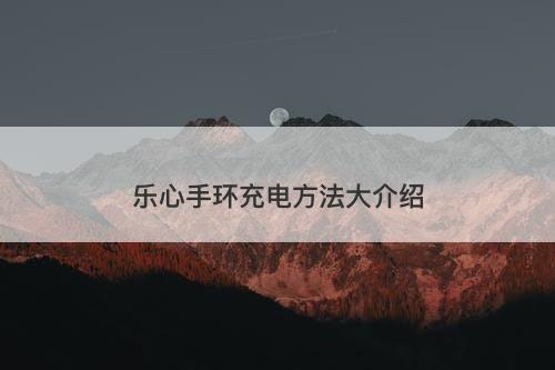 乐心手环充电方法大介绍