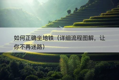 如何正确坐地铁（详细流程图解，让你不再迷路）