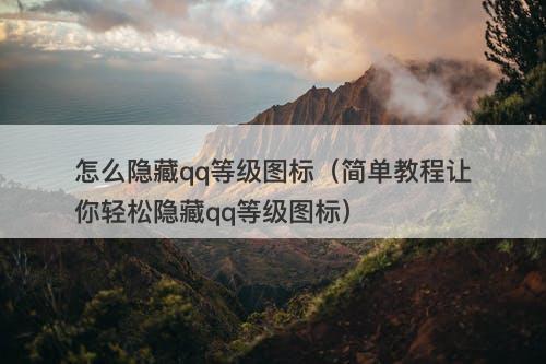 怎么隐藏qq等级图标（简单教程让你轻松隐藏qq等级图标）