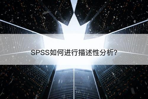 SPSS如何进行描述性分析？