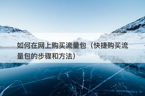 如何在网上购买流量包（快捷购买流量包的步骤和方法）
