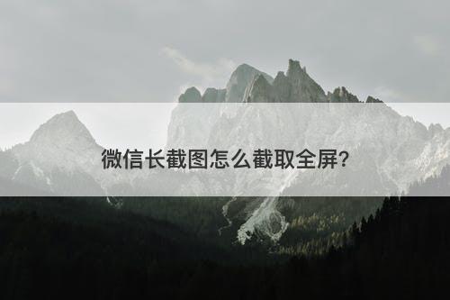 微信长截图怎么截取全屏?-图1 微信长截图怎么截取全屏?-图1