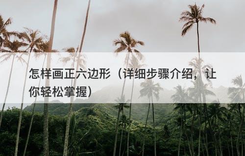 怎样画正六边形（详细步骤介绍，让你轻松掌握）