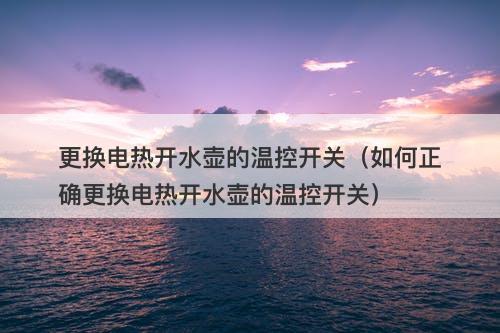 更换电热开水壶的温控开关（如何正确更换电热开水壶的温控开关）