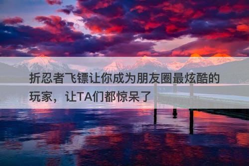折忍者飞镖让你成为朋友圈最炫酷的玩家，让TA们都惊呆了
