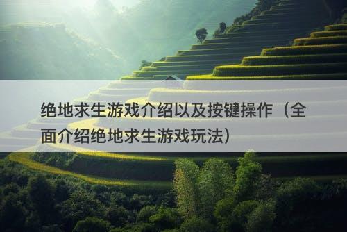 绝地求生游戏介绍以及按键操作（全面介绍绝地求生游戏玩法）