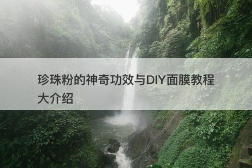 珍珠粉的神奇功效与DIY面膜教程大介绍