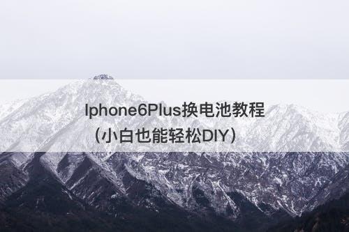 Iphone6Plus换电池教程（小白也能轻松DIY）