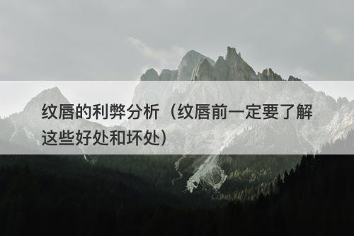 纹唇的利弊分析（纹唇前一定要了解这些好处和坏处）
