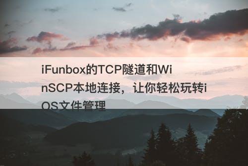 iFunbox的TCP隧道和WinSCP本地连接，让你轻松玩转iOS文件管理