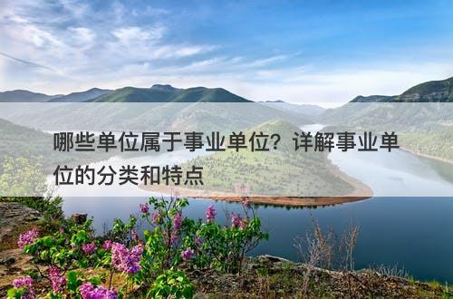 哪些单位属于事业单位？详解事业单位的分类和特点