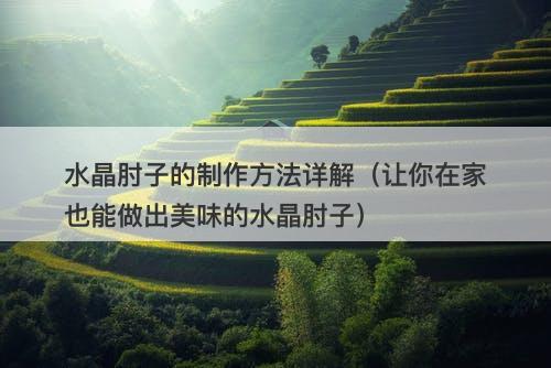 水晶肘子的制作方法详解（让你在家也能做出美味的水晶肘子）