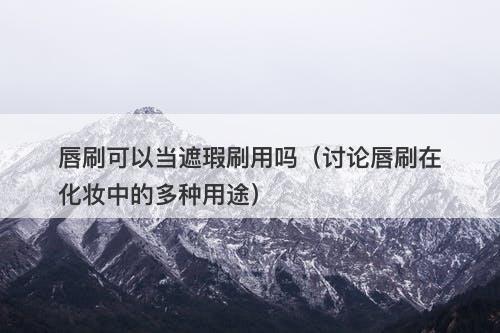 唇刷可以当遮瑕刷用吗（讨论唇刷在化妆中的多种用途）