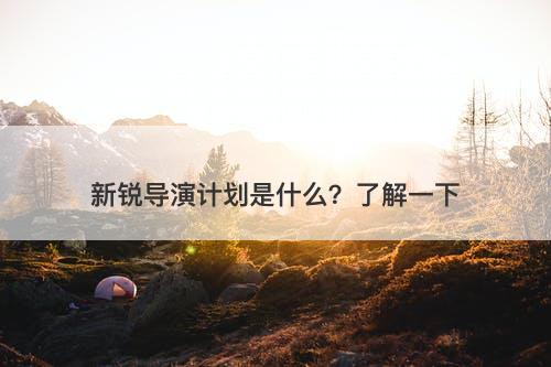 新锐导演计划是什么？了解一下