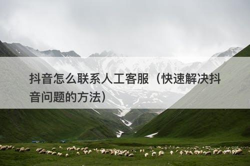 抖音怎么联系人工客服（快速解决抖音问题的方法）