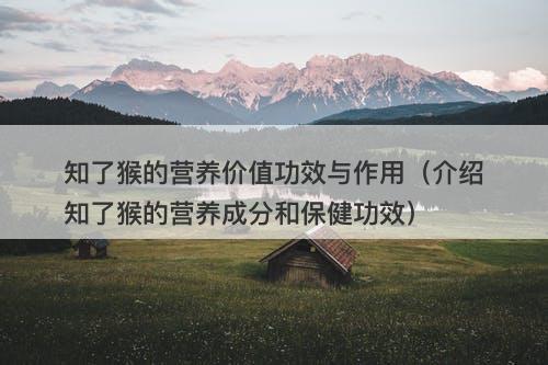 知了猴的营养价值功效与作用（介绍知了猴的营养成分和保健功效）