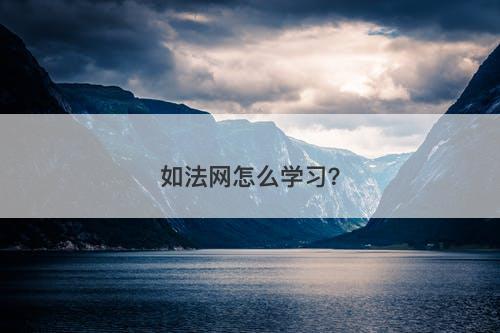 如法网怎么学习？