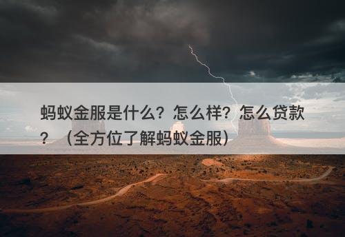 蚂蚁金服是什么？怎么样？怎么贷款？（全方位了解蚂蚁金服）-图1
