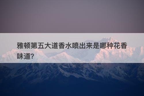 雅顿第五大道香水喷出来是哪种花香味道？