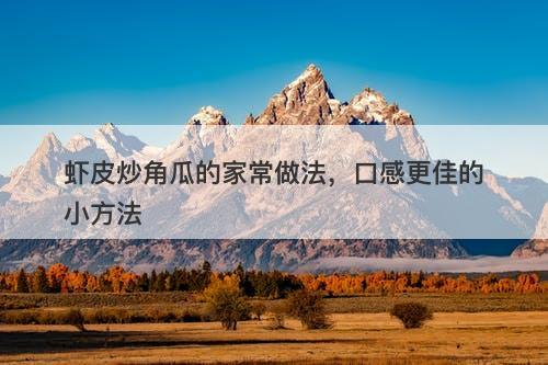 虾皮炒角瓜的家常做法，口感更佳的小方法