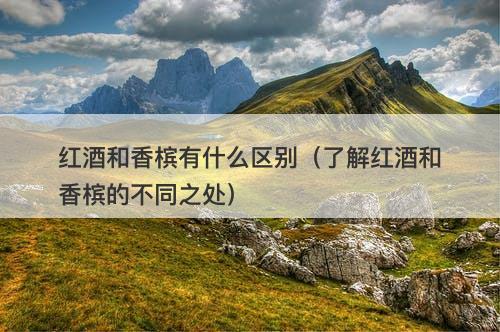 红酒和香槟有什么区别（了解红酒和香槟的不同之处）