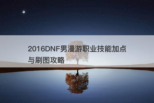 2016DNF男漫游职业技能加点与刷图攻略