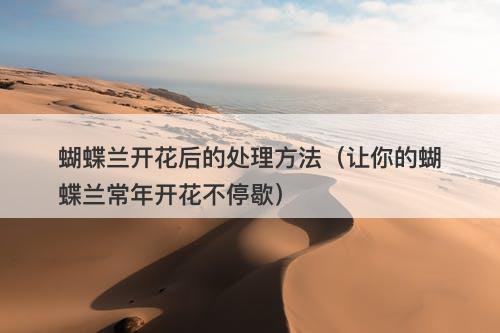 蝴蝶兰开花后的处理方法（让你的蝴蝶兰常年开花不停歇）