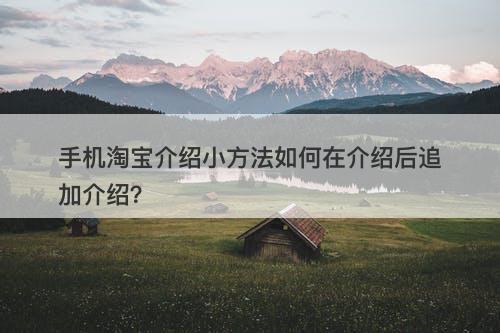手机淘宝介绍小方法如何在介绍后追加介绍？-图1