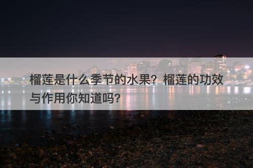 榴莲是什么季节的水果？榴莲的功效与作用你知道吗？