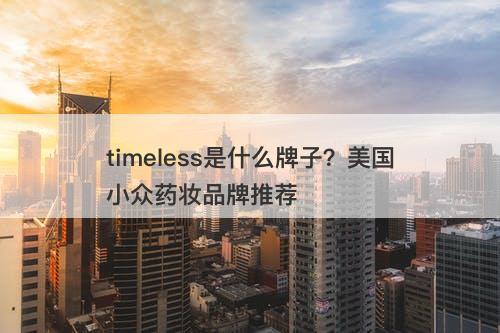 timeless是什么牌子?美国小众药妆品牌推荐-图1 timeless是什么牌子?美国小众药妆品牌推荐-图1