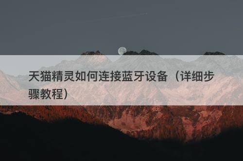 天猫精灵如何连接蓝牙设备(详细步骤教程)-图1 天猫精灵如何连接蓝牙设备(详细步骤教程)-图1