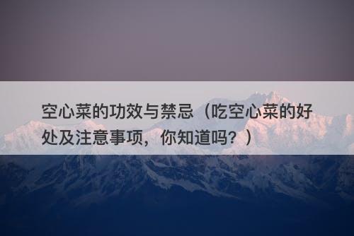 空心菜的功效与禁忌（吃空心菜的好处及注意事项，你知道吗？）