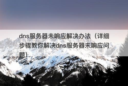 dns服务器未响应解决办法（详细步骤教你解决dns服务器未响应问题）
